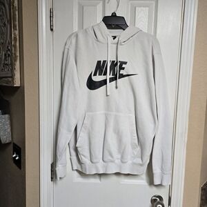 Nike Light Gray Hoodie with Black Logo